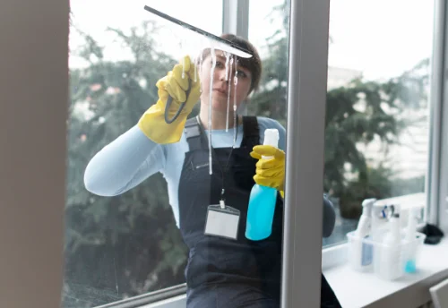 Nettoyage de vitres intérieures et extérieures au Bosc du Theil